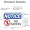 Signmission No Access Sign, Vinyl Decal, 10in W x 7in L, 2PK OS-2PACK-NS-D-710-L-14341 - alternate 4